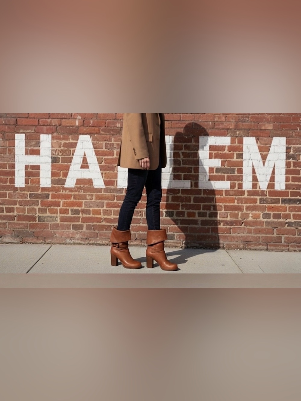 Authentic Harlem designer distressed leather boots sz 5 Euro 35